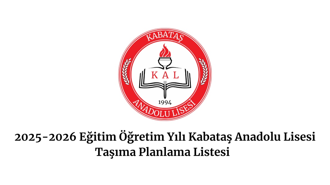 2025 - 2026 Eğitim Öğretim Yılı Servis Planlama Listesi Duyurusu
